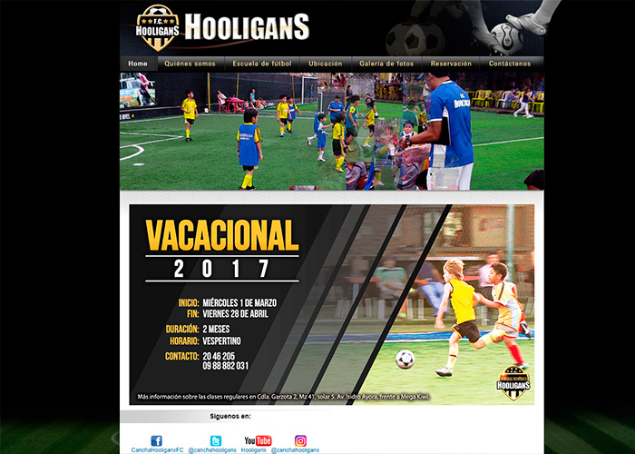 Canchas Hooligans Dkbyte Website Development Hosting Domain And Custom Software